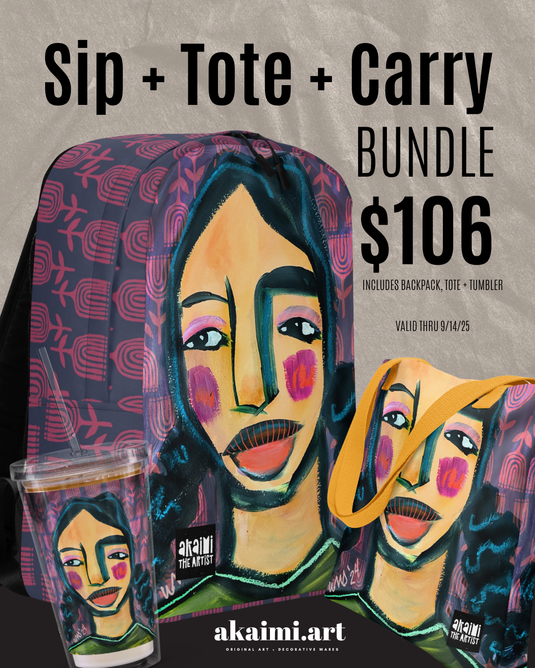 Lucinda Sip + Tote + Carry Bundle