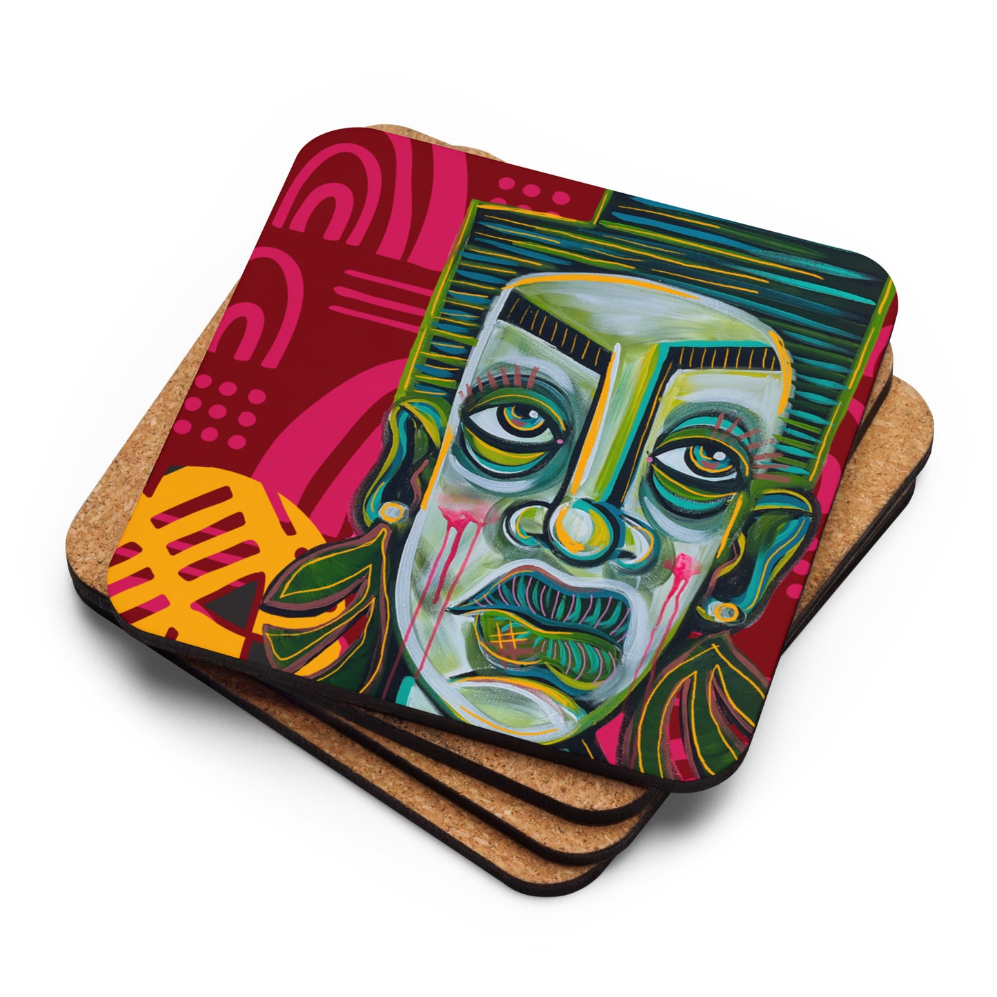 Sunset Over the Serengeti Cork-back coaster