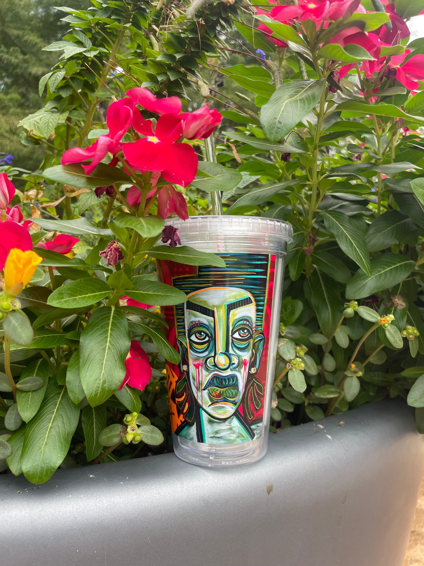 Sunset Over the Serengeti Clear plastic tumbler