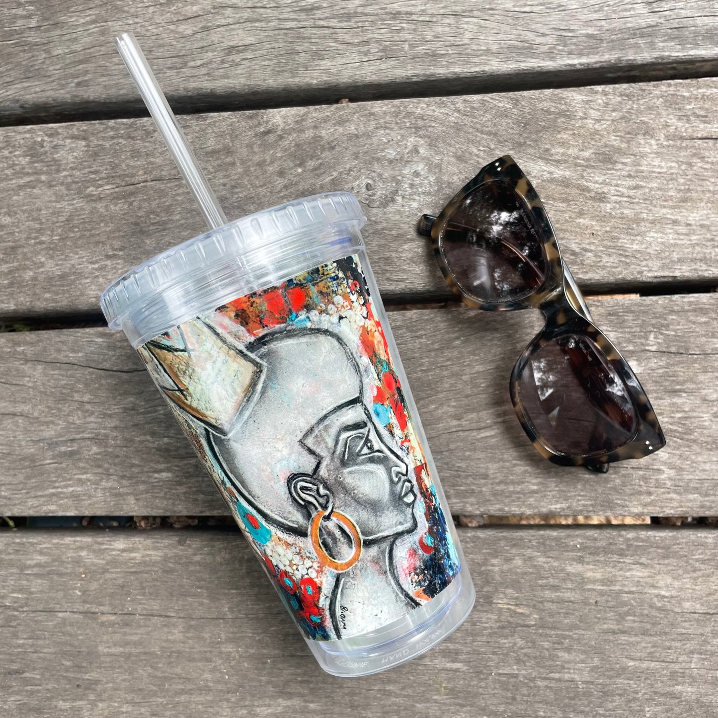 Queen’s Reich Clear plastic tumbler