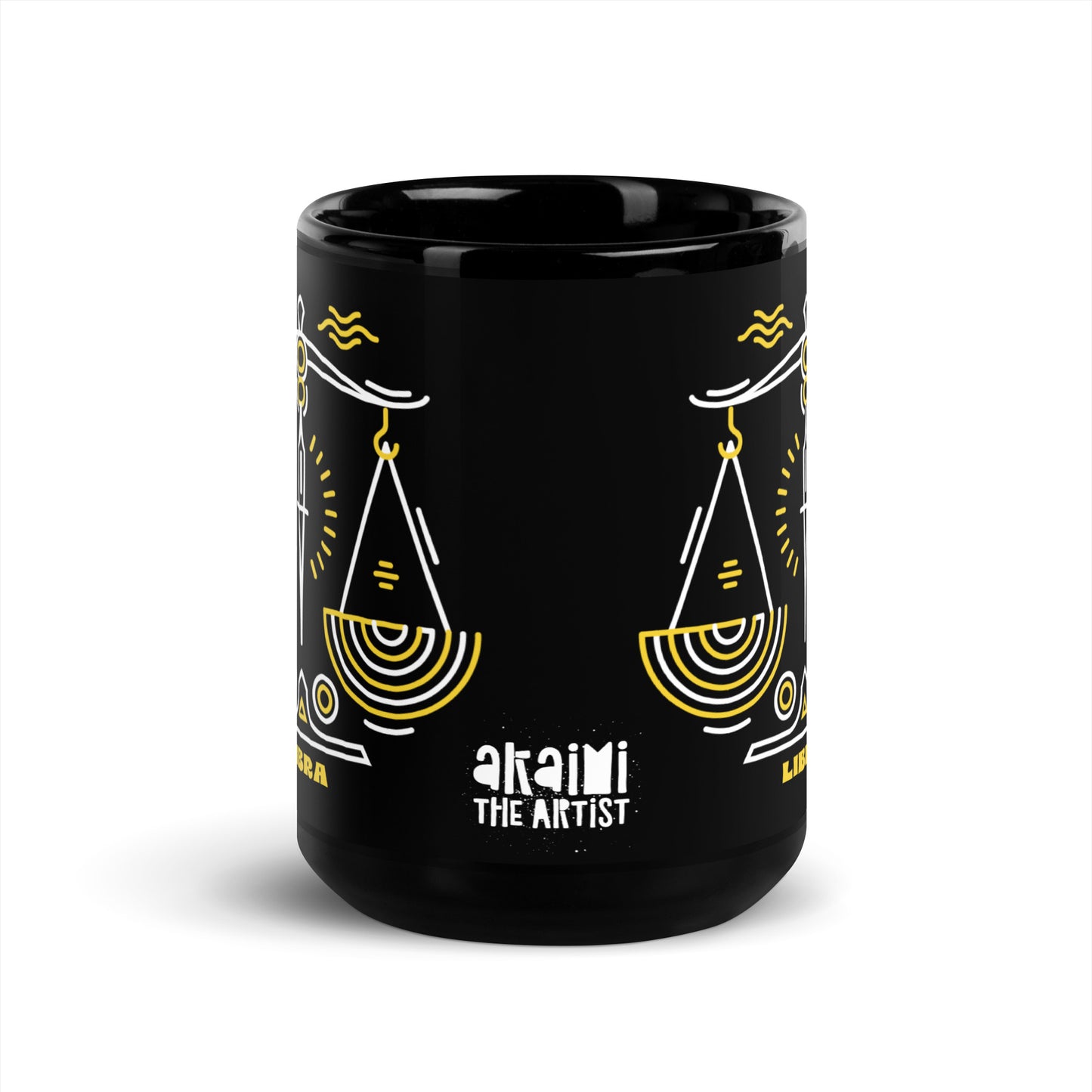 Libra Black Glossy Mug