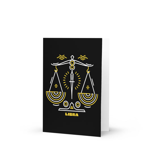Libra Blank Greeting card